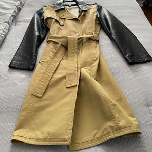Mixed-Media Trench Coat
